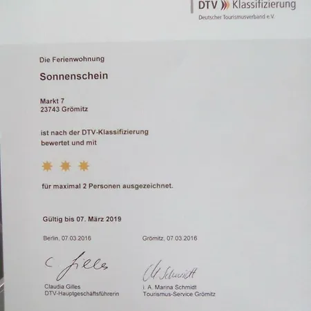 Sonnenschein Inkl Strandkorb Vom 01 05-01 10 Apartmán Grömitz